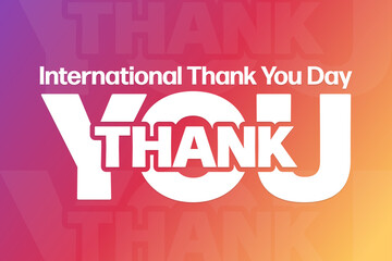 International Thank You Day. January 11. Vector illustration. Holiday poster.