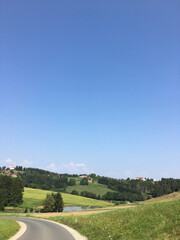 View to the hills of region in Austria.