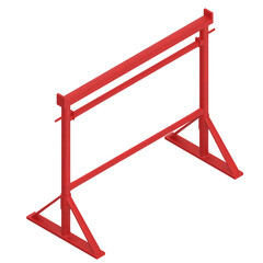 3D rendering illustration of a builders trestle bandstand