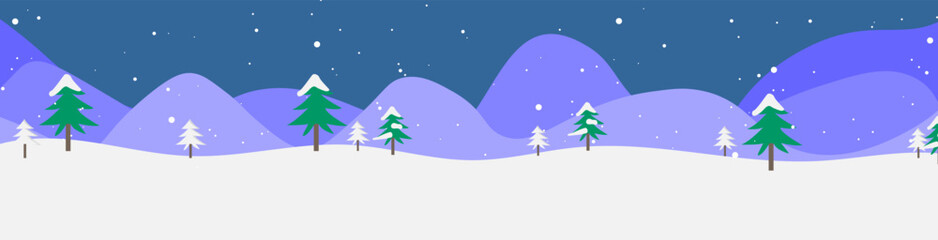 Obraz na płótnie Canvas Christmas landscape with houses with snow and fir trees