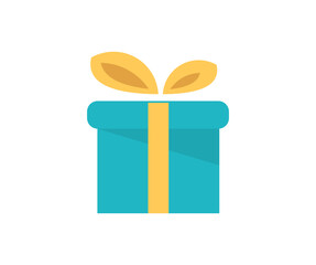 Present gift box icon. Surprise present logo design. Surprise event celebration, design for greeting vector design and illustration.
