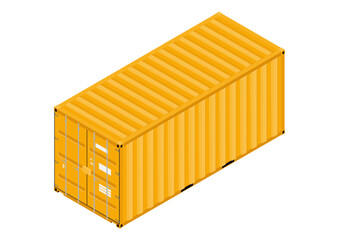 Intermodal container. Isometric view of a shipping container. Vector. - 553585802