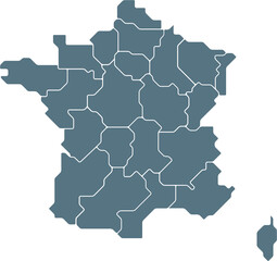 outline drawing of france map.	
