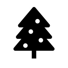 Christmas tree silhouette icon. Christmas decoration. Vector.