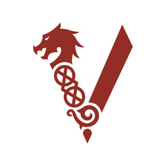 Vikings Valhalla Netflix Series Logo vector - obrazy, fototapety, plakaty