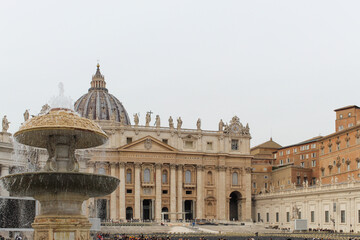 Fototapeta na wymiar Saint Peter's Basilica, Vatican City. Italy.