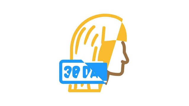 validity of hair paint or haircut color icon animation