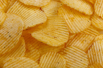 Lots of potato chips, texture