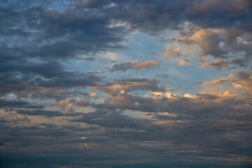 Dramatic cloudscape with blue sky and clouds