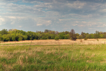 Obraz premium Ros River valley summer rural landscape, Ukraine.