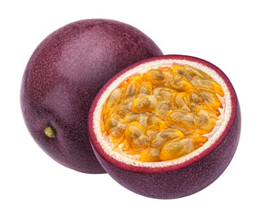 Passion fruit isolated on white background