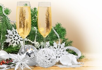 Celebration cold holiday champagne wine