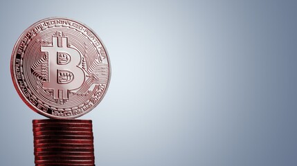 Coin of bitcoin for business and finance concept