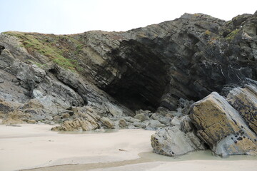 Fistral beach at Atlantic in Cornwall, England Great Britain