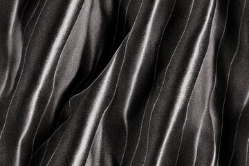 Vertical shot of black luxury fabric abstract background  Generative AI