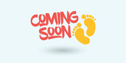 Baby Coming Soon Digital print design for wall art poster and t-shirt