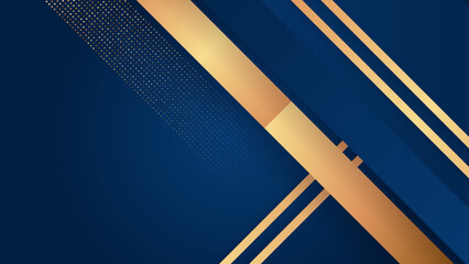 Luxury blue and gold abstract background