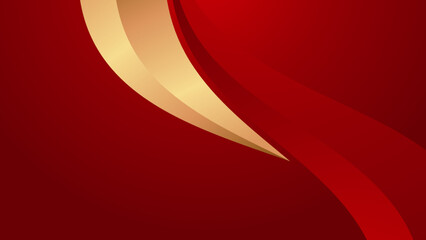 Obraz premium Luxury red and gold abstract background