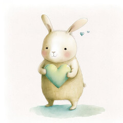 Valentine´s card for children, cute hearts and heart character, parents´love, love, Valentine, cute, illustration, digital