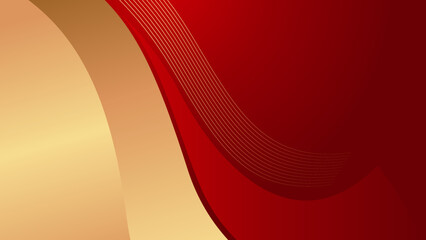 Luxury red and gold abstract background