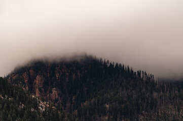 Clouds over mountain