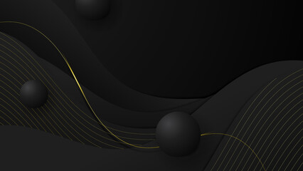 Luxury black and gold background