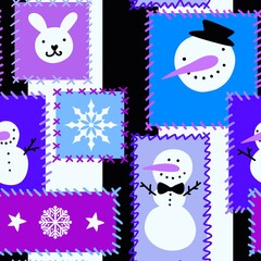 Festive gifts box seamless cartoon doodle pattern for Christmas and birthday and wrapping paper and fabrics and print