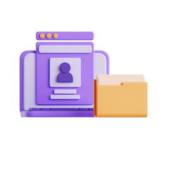 private user 3d render illustration