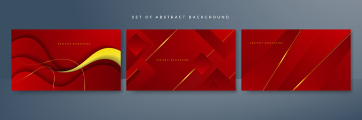 Luxury red and gold abstract background