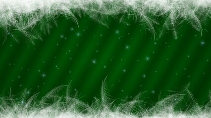 緑色バックに雪が舞うクリスマス背景素材