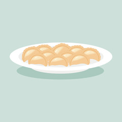 Dumplings dish of Ukrainian national cuisine