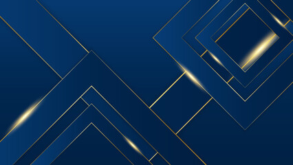 Fototapeta na wymiar Luxury blue and gold abstract background