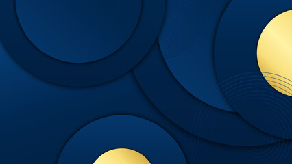 Luxury blue and gold abstract background