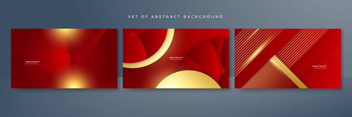 Luxury red and gold abstract background