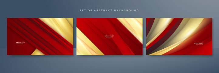 Fototapeta premium Luxury red and gold abstract background