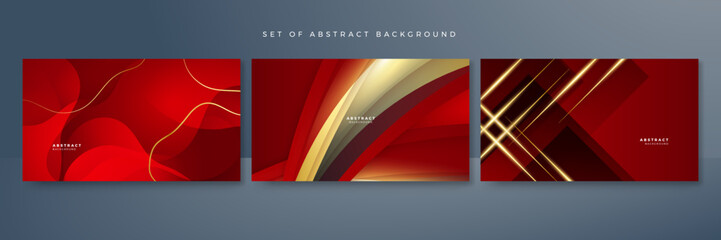 Luxury red and gold abstract background