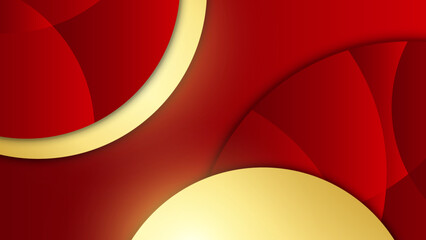 Luxury red and gold abstract background