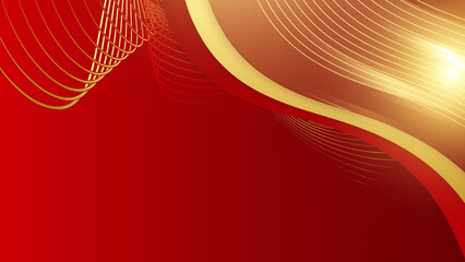 Luxury red and gold abstract background