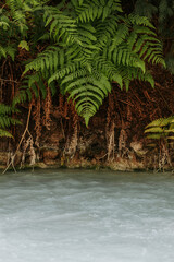 Beautiful blue natural hot springs