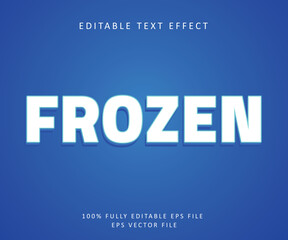 Frozen logo editable text effect