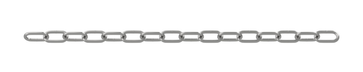 Obraz premium Chain isolated on white background. 3d illustration.