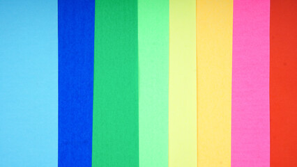 Isolated of colorful paper in rainbow color
