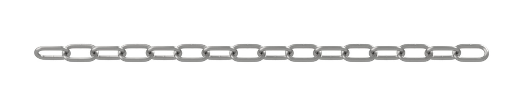 Chain isolated on white background. 3d illustration.