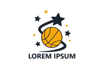 Star basketball logo template design vector