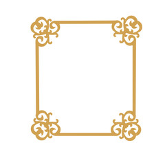 golden decorative wedding frame