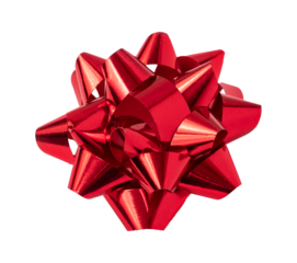 Czerwona błyszcząca kokarda, PNG, przezroczyste tło, Święta Bożego Narodzenia, Urodziny, prezent 