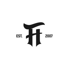 FH monogram logo inspiration, initials logo FH