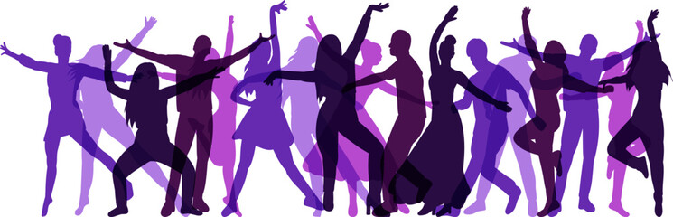 Obraz na płótnie Canvas dancing people silhouette design vector isolated