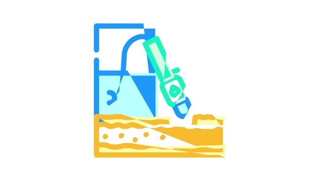 hydrafacial beauty procedure color icon animation