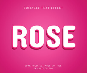 Rose editable text effect logo 